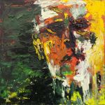 <p>Portret man #3<br>80 x 80 cm / Olie op doek</p>